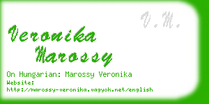 veronika marossy business card